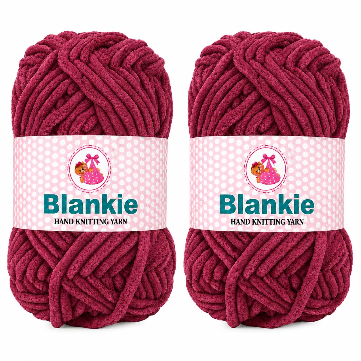 Blankie Soft Chenille Yarn for Crochet & Knitting | Ultra Plush Thick Wool for Blanket DIY Crafts | Beginner Friendly | Smooth & Tangle-Free Yarn (Burgundy)-image-7