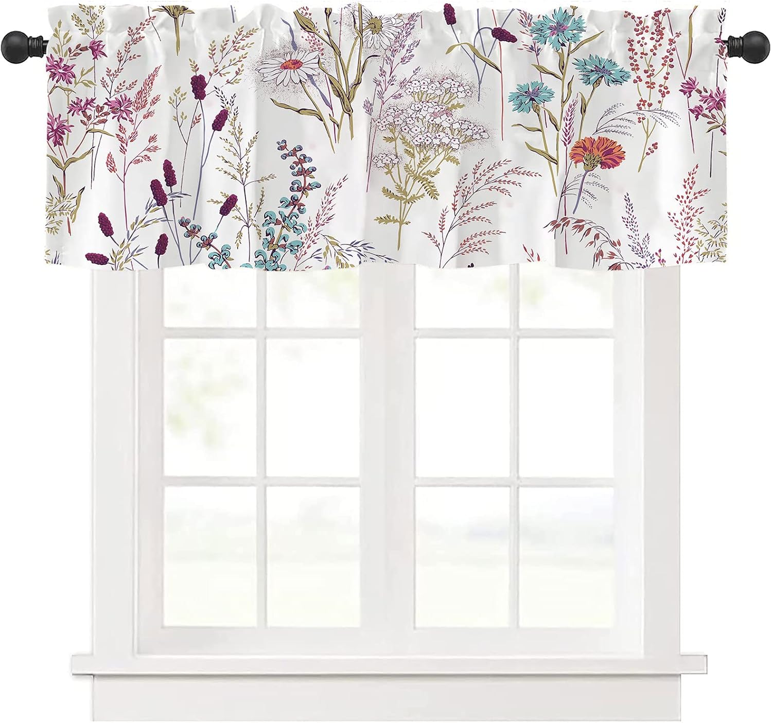 Mightree Kitchen Curtains Valances, Rod Pocket Valances for