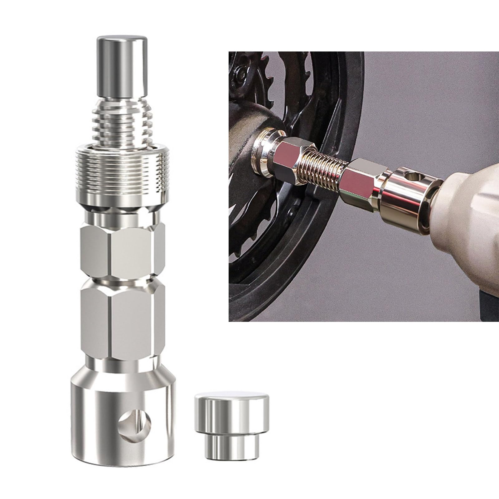 Strumento per movimento centrale bici compatto per guarnitura | Grado professionale con design ergonomico e struttura in acciaio inossidabile per l ' installazione e la riparazione