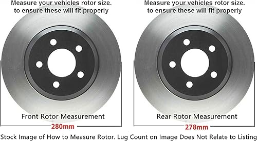 Miniatura 3 de Detroit Axle - Kit de frenos para Infiniti I30 2000-2001 delantero y trasero perforado y ranurado rotores de freno de disco de repuesto pastillas de