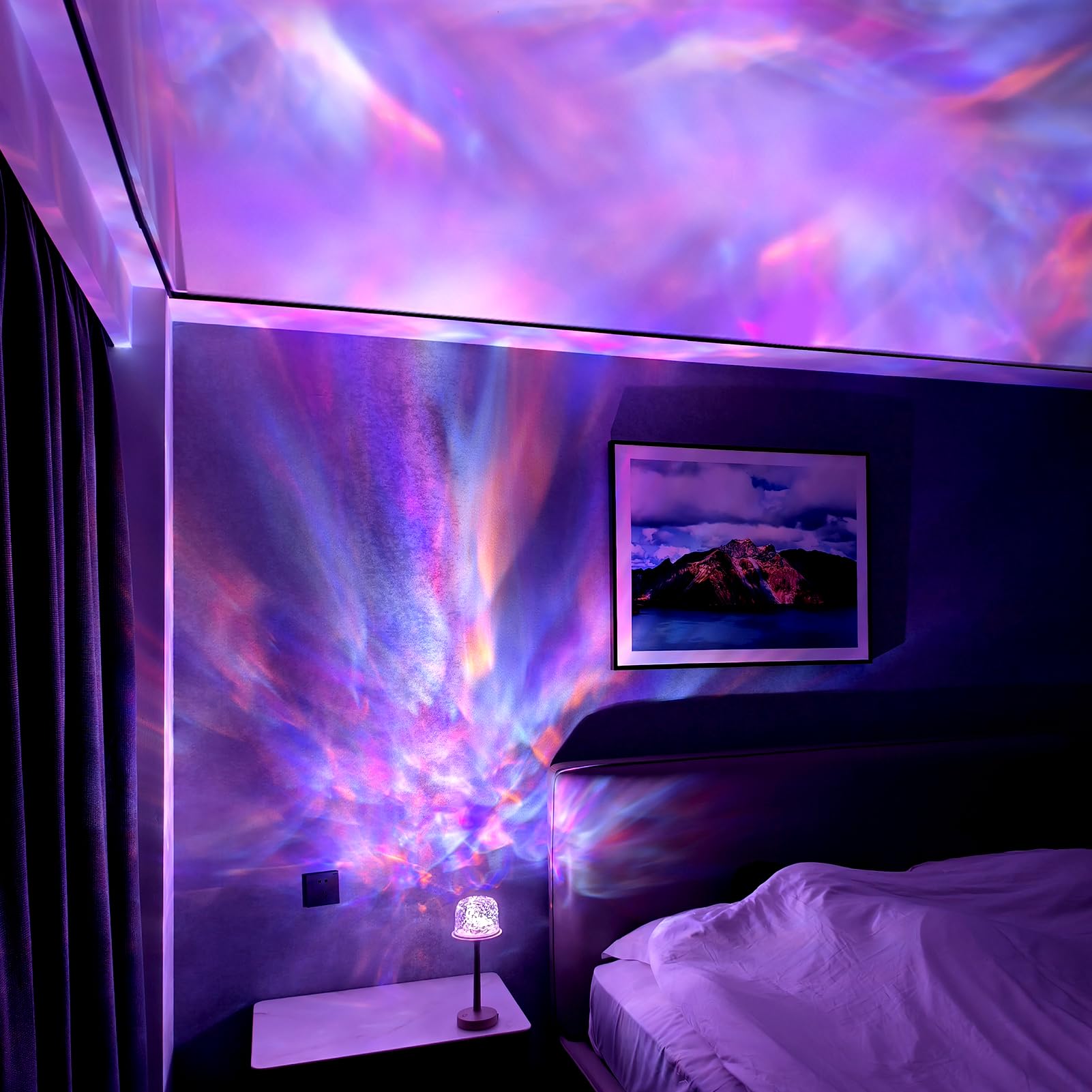 PAIRIER Ocean Wave Lamp LED Sterrenhemel Projector - 16 Kleuren Nachtlampje Voor Kinderen