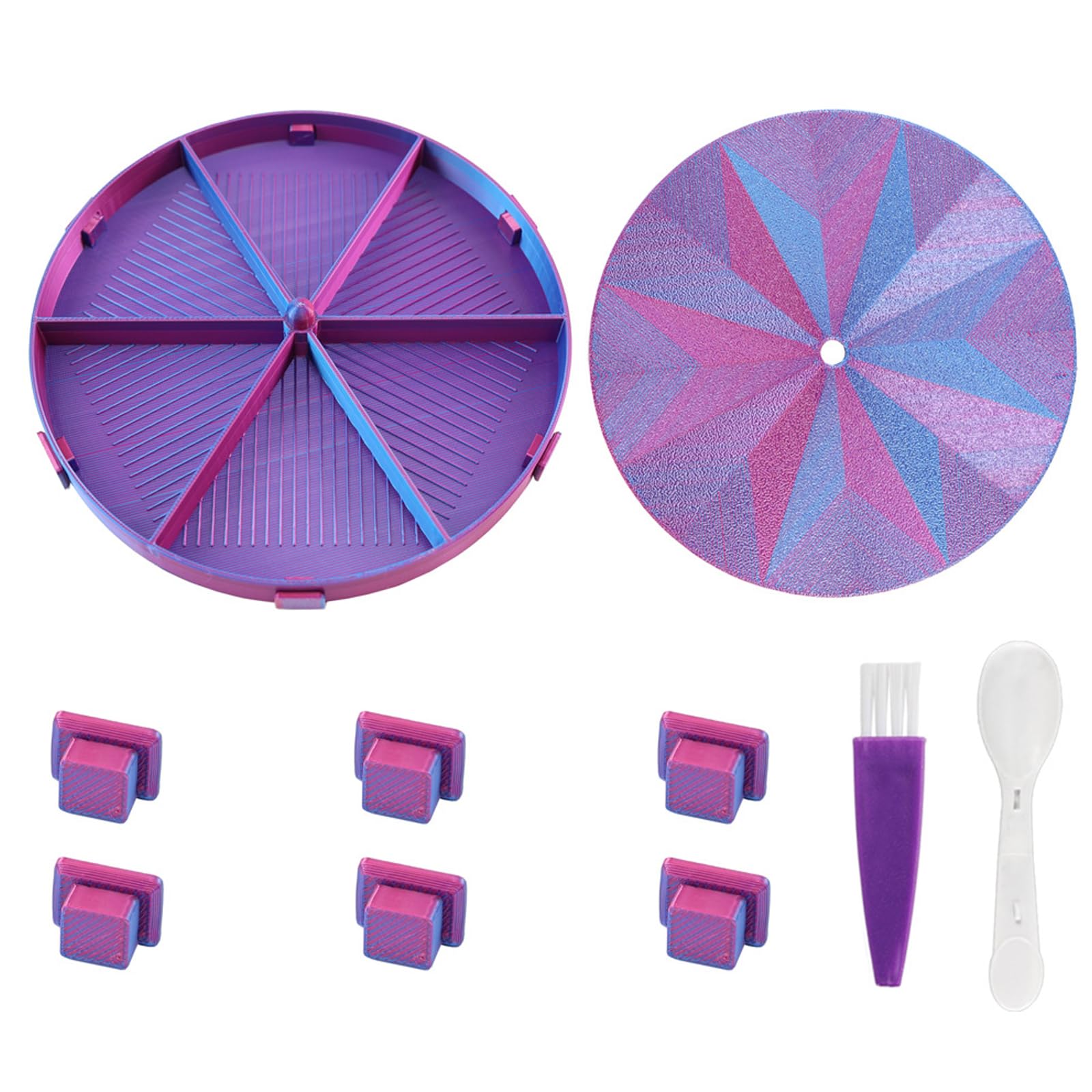 Piceioep Exquisite Round Beads Painting Sifting Tray Set Polylactic Acid for Craft Projects Beads Sifter