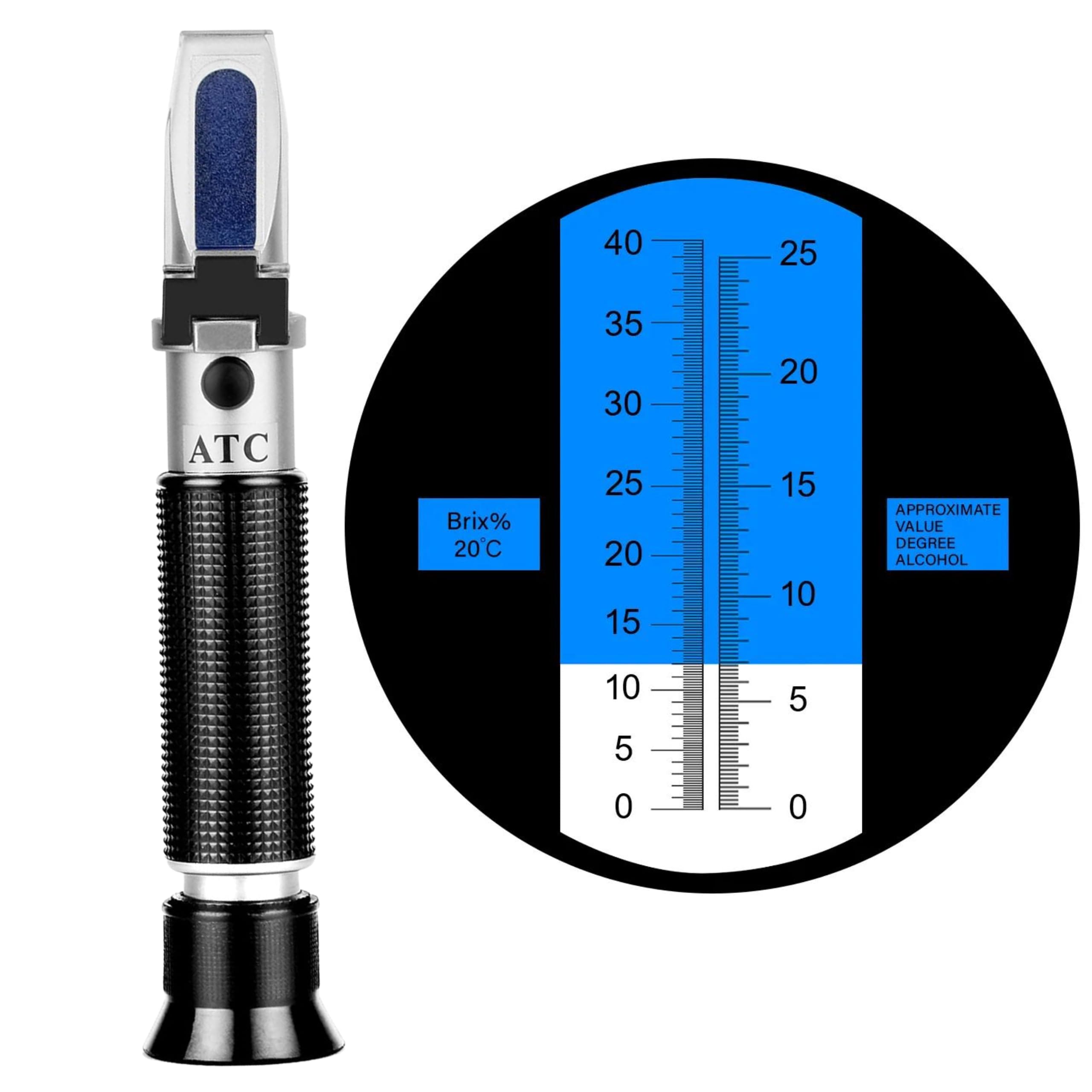 Doctor Le Parco Professional Dual Scale Brix/Alcohol Refractometer with ATC | Measures Brix 0-40% & Alcohol 0-25% | Ideal for Wine Making, Beer Brewing & Homebrew Kits | Handheld Portable Lab Tool (B0CCY5BT1M) Amazon Price History, Amazon Price Tracker