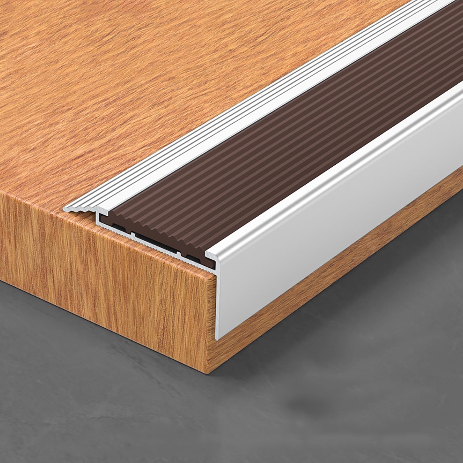 Moldura de aluminio protector de borde en forma de L para escaleras interiores y exteriores
