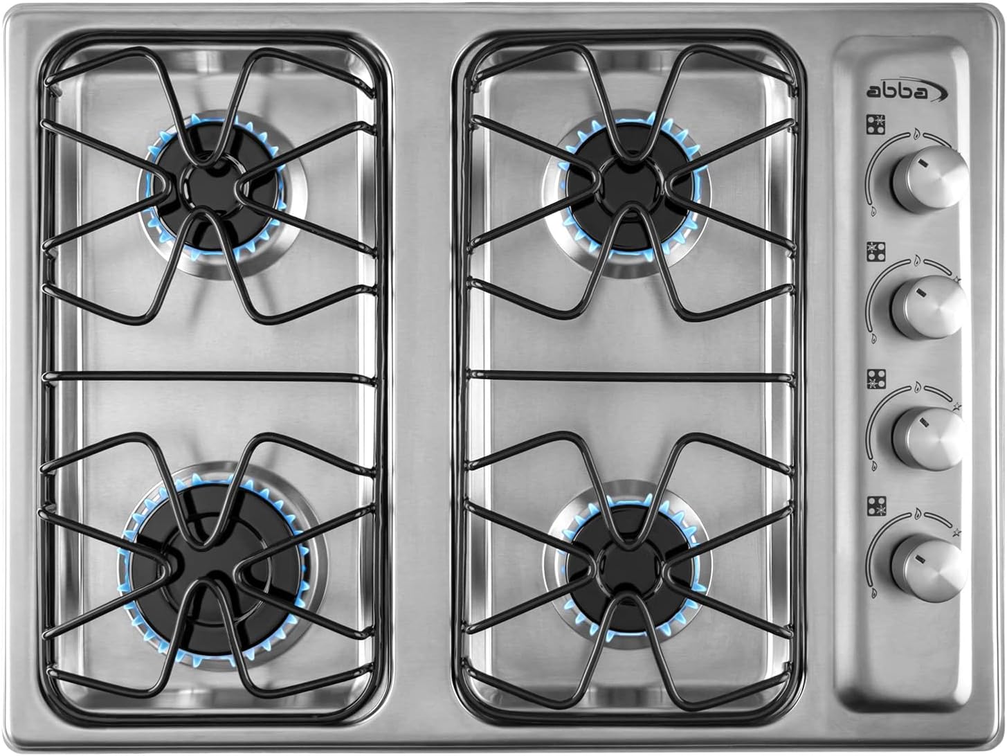 ABBA 24" 4Burner Stainless Steel Gas Cooktop With