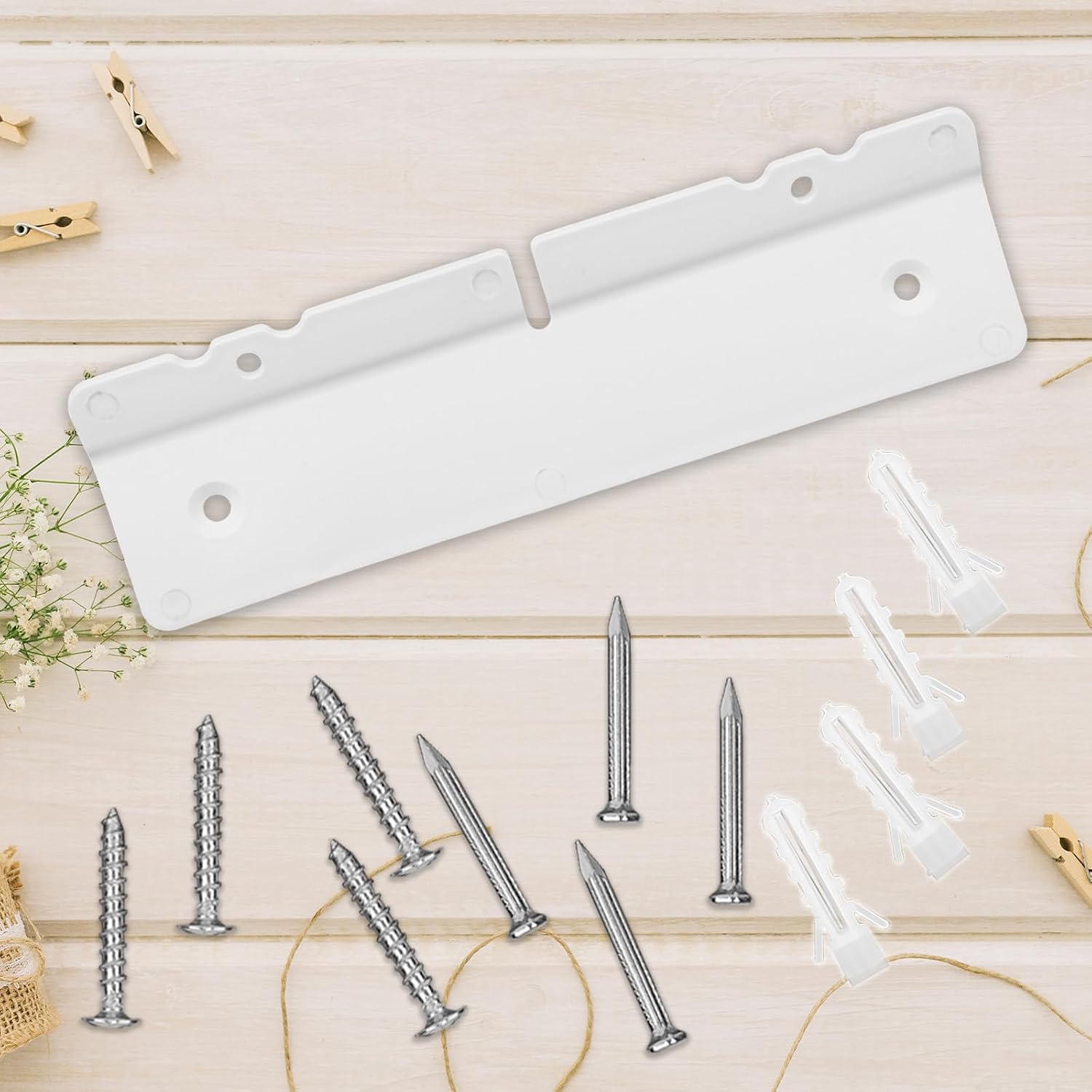 No-Stud No-Drill Wall Mount for Calendar 15in, Digital Calendar Mounting Accessories with Screw & Nail Damage-Free Secure Hold Display Holder Stand Easy Installation