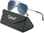 Cyxus Polarized Aviator Sunglasses for Men Women Driving, TAC UV400 Lens Anti Glare, Non Slip Comfort Sun Glasses 1048