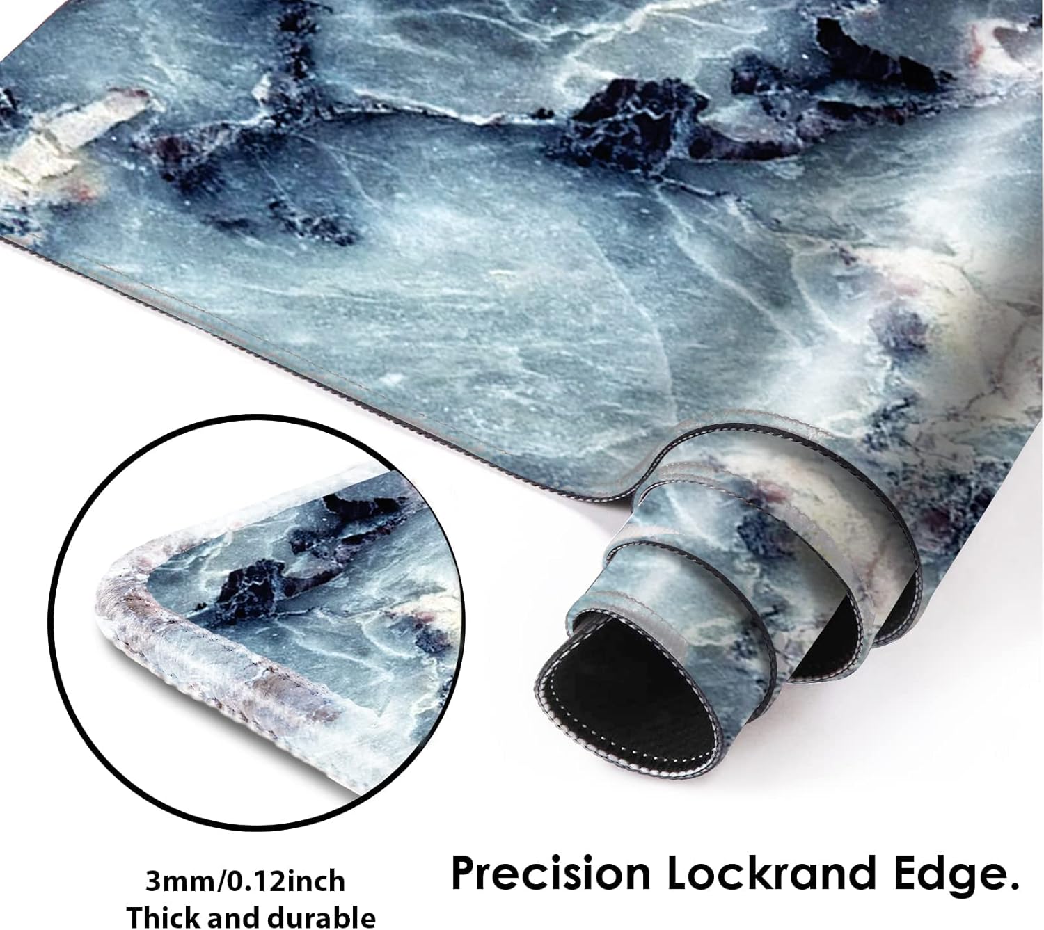 Buу 1 gеt 1 ZYCCW Large Gaming Mouse Pad, Oversized Extended Mat Desk Pad Keyboard Pad (31.5x11.8x0.15) Thick Non-Slip Rubber Stitched Edges (Blue Marble Agate)…