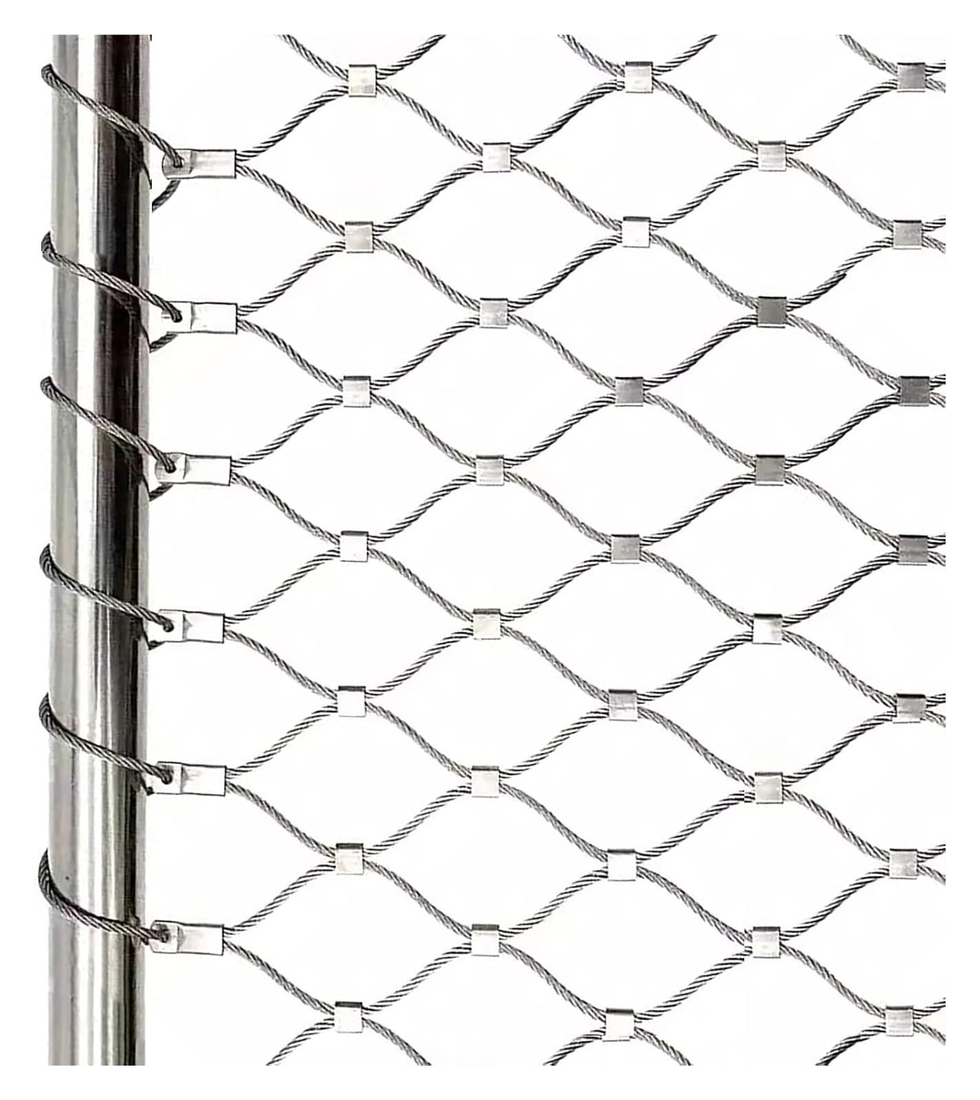 Filet de securite flexible acier inoxydable clôture de jardin escalier ferme