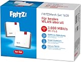 Fritz! Mesh Set 1600 Set of 2 (2 x Fritz!Repeater, Ideal for Internet Router or Fibre Optic Modem (ONT), WLAN Coverage for 3-5 Rooms, Wi-Fi 6 with up to 3,000 Mbps, German Version - 4