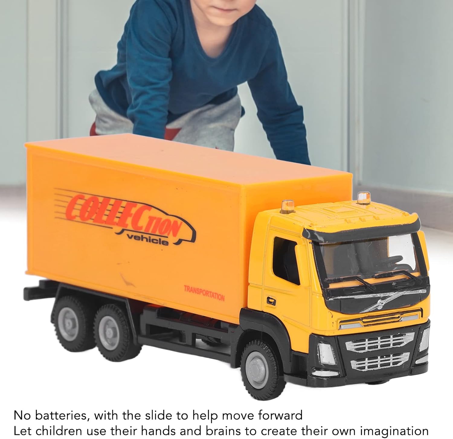 BTIHCEUOT Simulation Container Truck, Portable Home Educational Plastic Container Truck Model for Adults