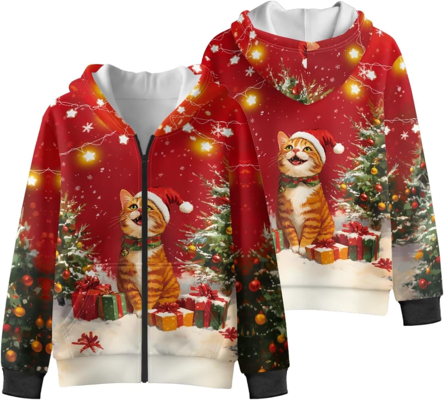 Girls Sweatshirts Hooded Zip Up Hoodies for Teen Girls Cute Kawaii Warm Kids Hoodie Winter Jackets for School