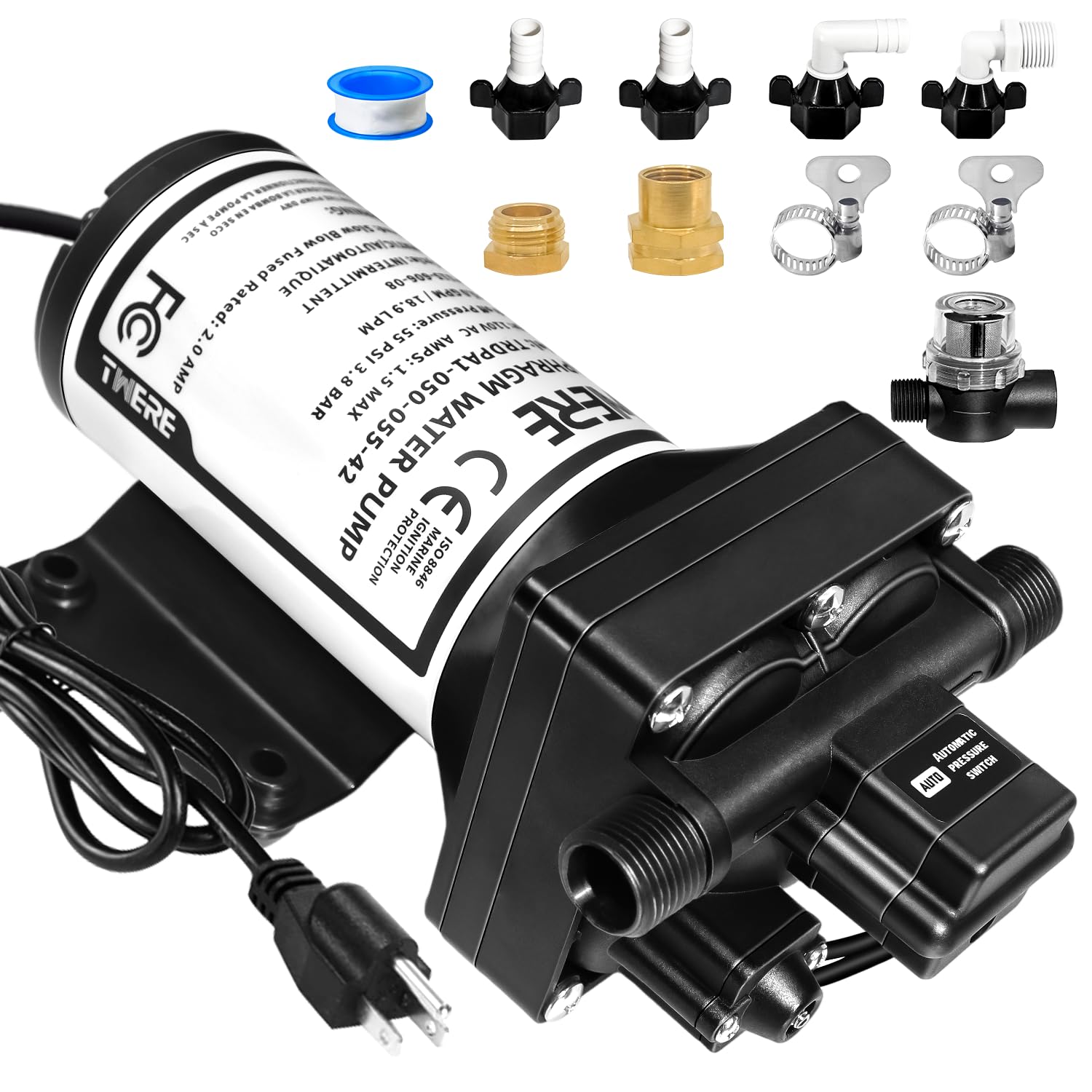TWERE 115V AC Industrial Pressure Water Pump