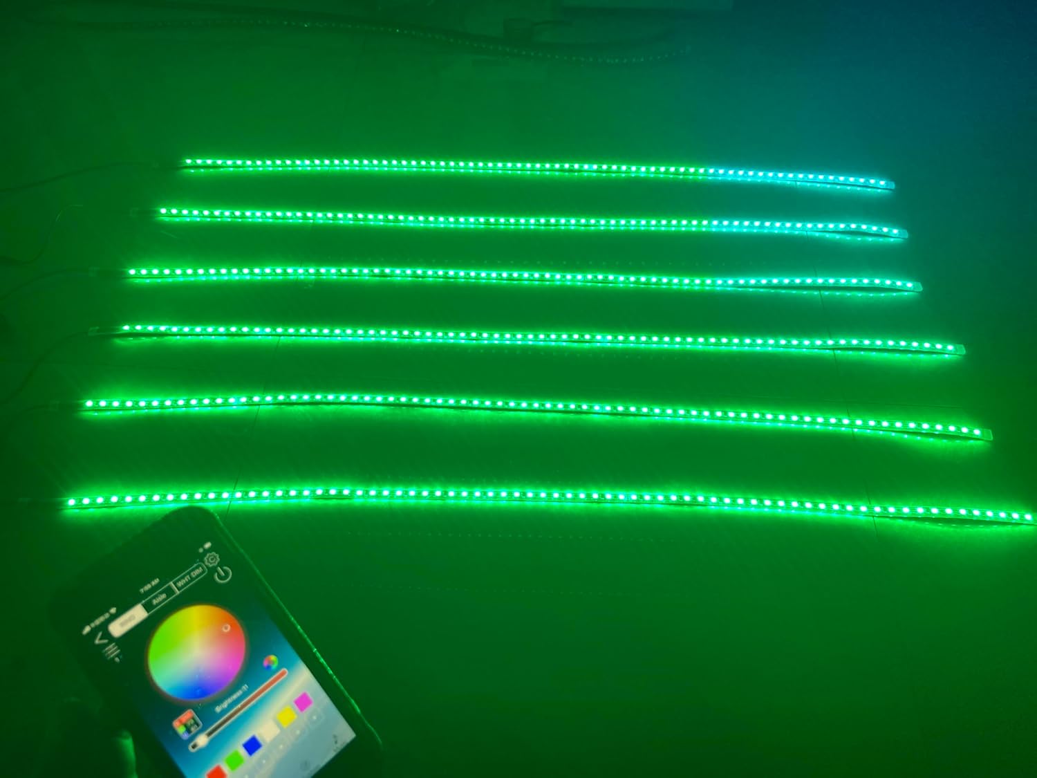 6PCS 3FT 90CM 36" Single Row RGB Dream Color Chasing Flow Dynamic Addressable LEDs Light Strips Bluetooth + Remote for Car Truck Vehilce Polaris Slingshot S/R/SL/SLR/GT