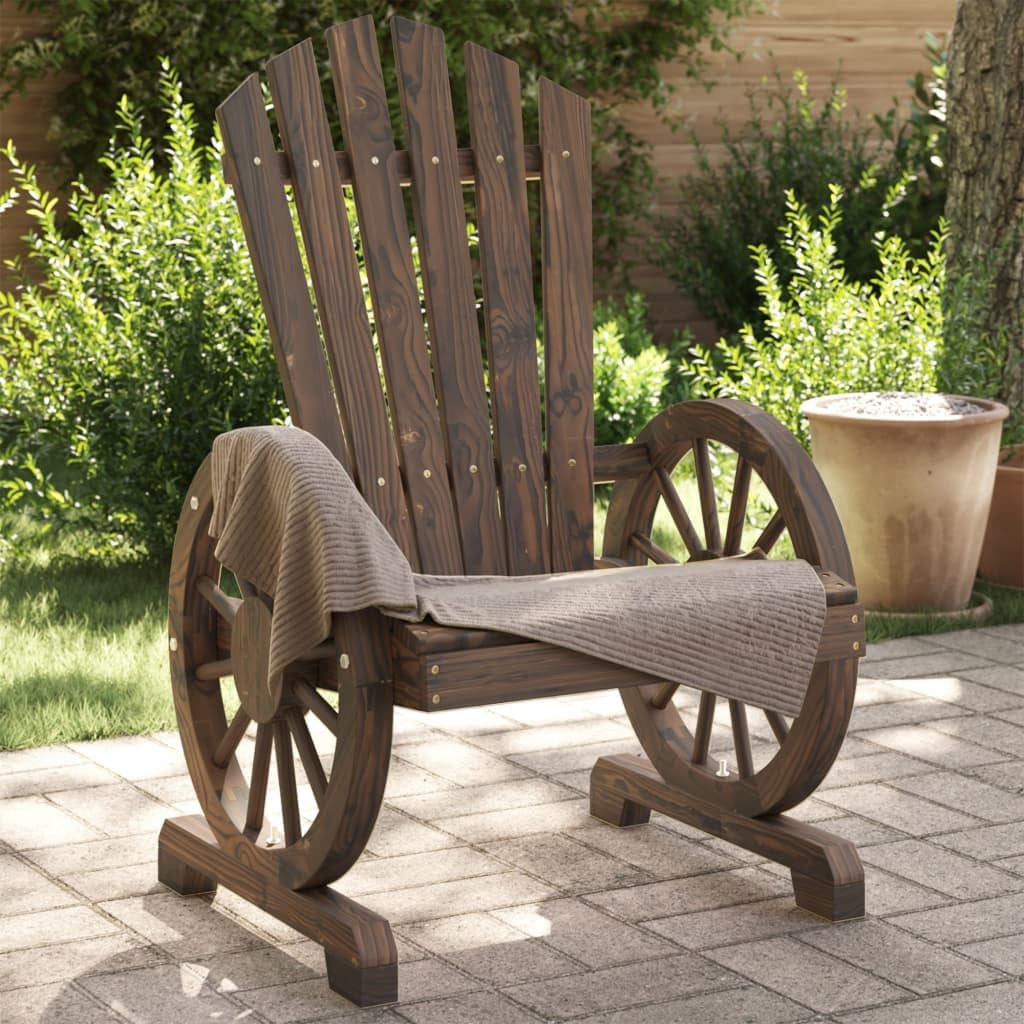 Chaise Adirondack Homgoday en bois de sapin contre le mal de dos au jardin