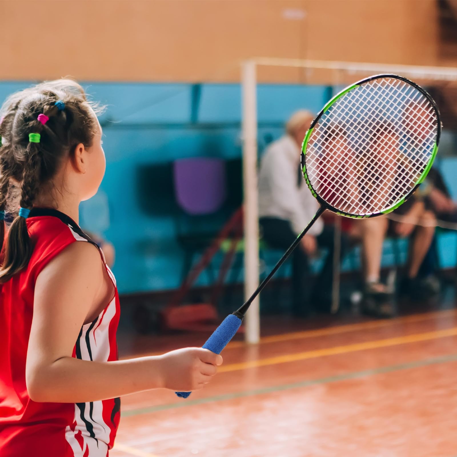 8 pièces de bande de poignée pour raquette de badminton, bande de poignée autocollante antidérapante, bande de poignée pour raquette de tennis de rechange pour tennis, badminton et squash