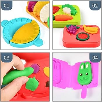 Amazon.co.jp: ねんど 粘土 小麦粘土 入れ ねんどおもちゃ 豪華セット