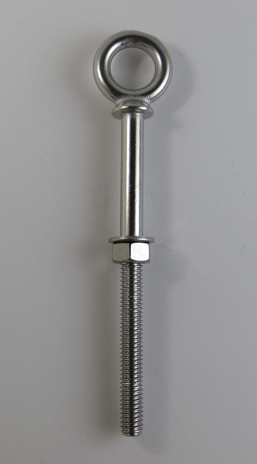 US STAINLESS 2 Pieces Stainless Steel 316 Eye Bolt 1/2" x 6" UNC Short Thread with Shoulder Marine Grade Bolt Pitch of 13