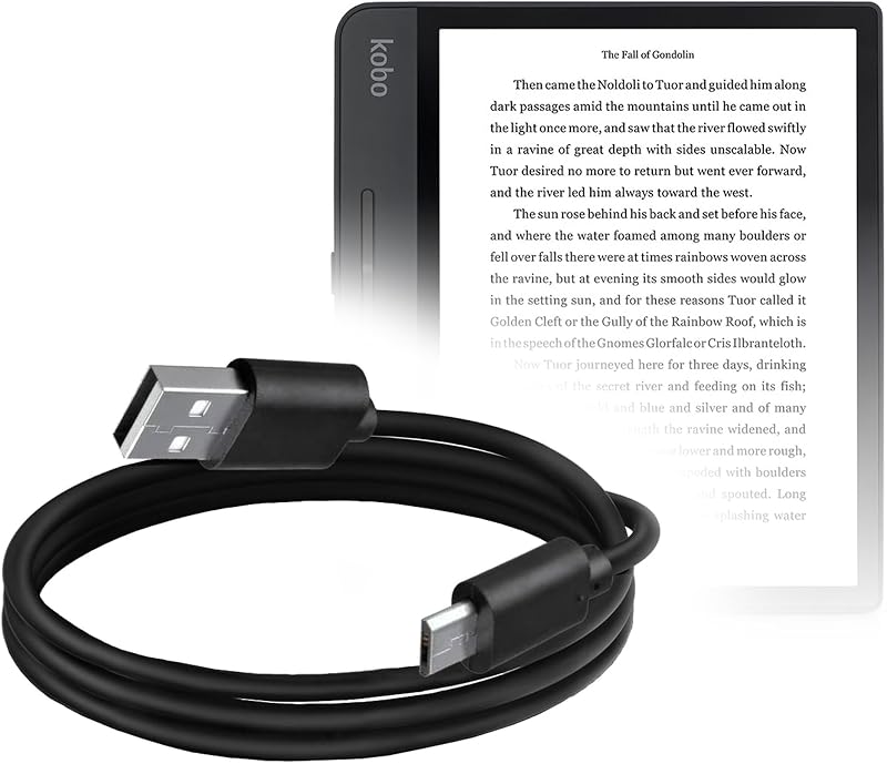 Cable BoxWave compatible con Kobo Forma - Cable DirectSync, carga y sincronización duraderas