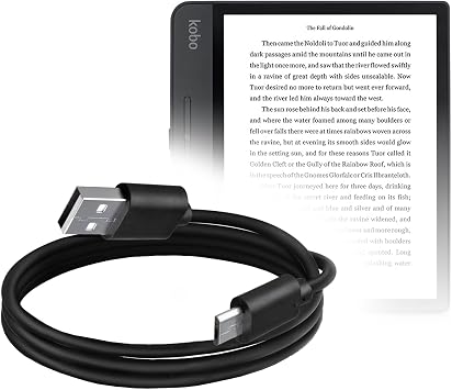 BoxWave Cable Compatible with Kobo Forma - DirectSync Cable, Durable Charge and Sync