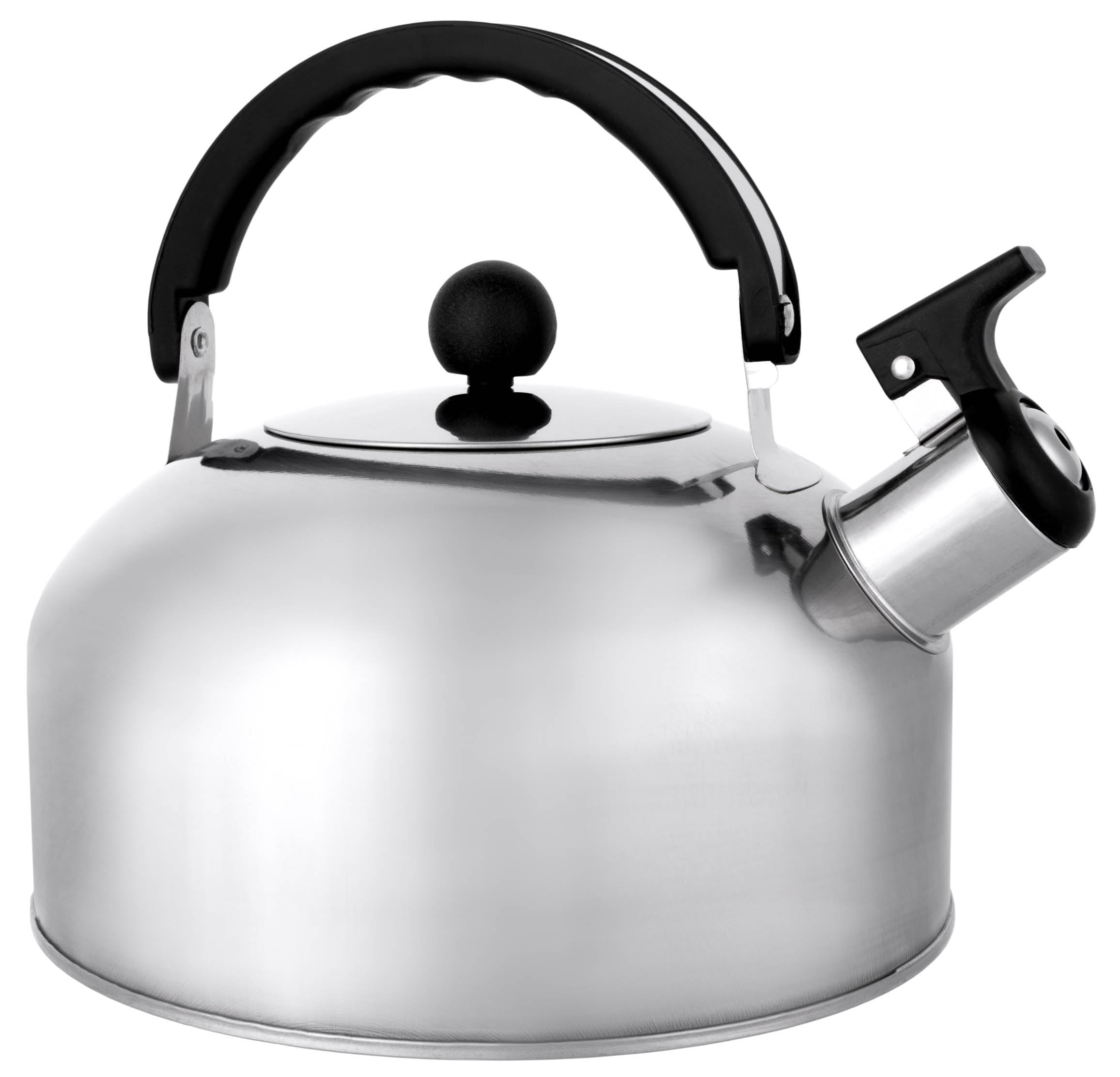 Pendeford Stovetop Kettle – 2L Stainless Steel Whistling Kettle with Loud Whistle & Cool-Touch Handle – Ideal for Gas & Electric Hobs, Home & Camping