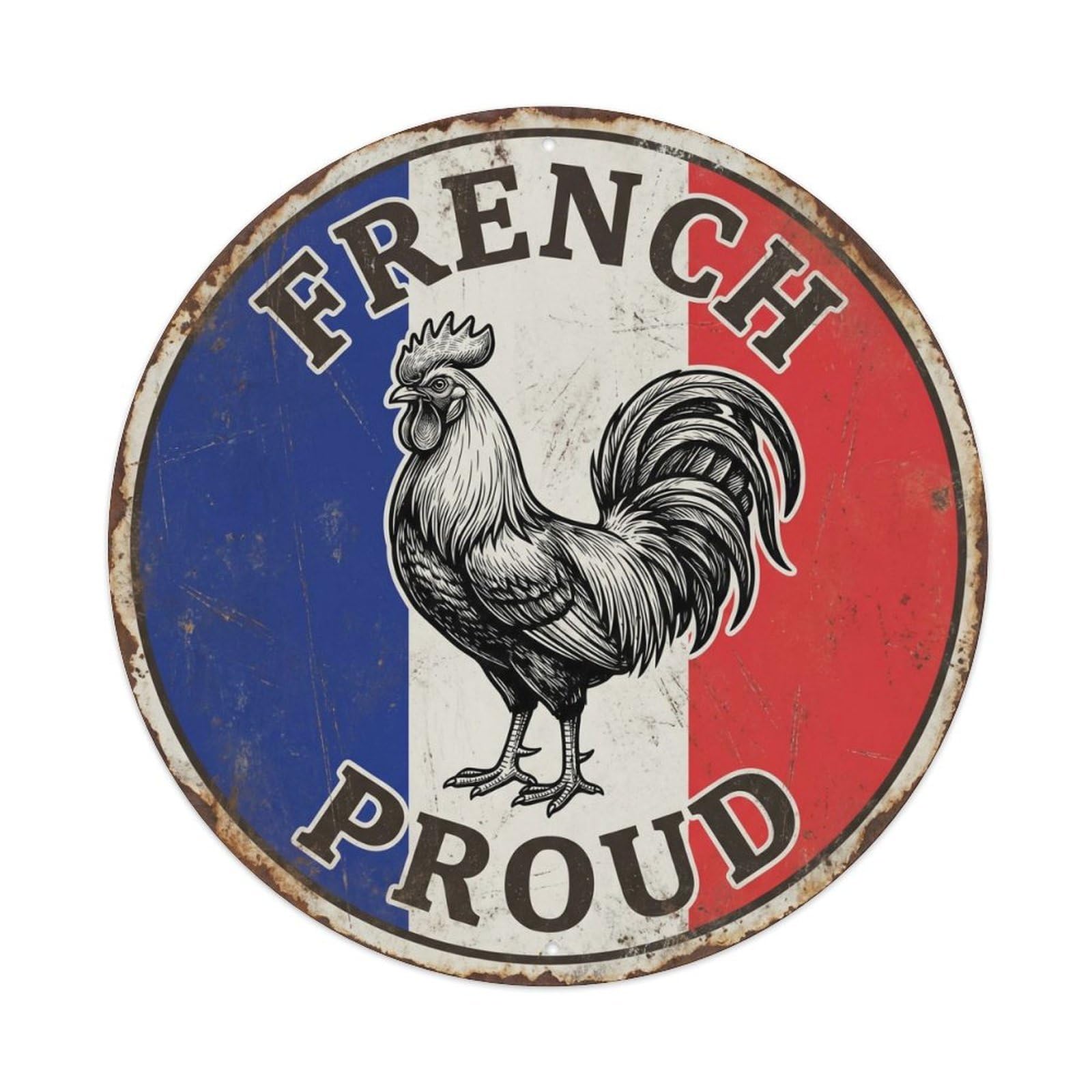 Olhnbad Style French Proud Lipstick Vintage Object Heritage Emblem Metal Tin Sign