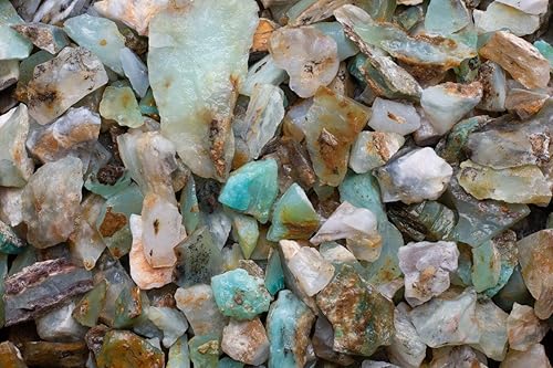 Miniatura 5 de Fantasia Materiales: 1 libra de piedras en bruto de ópalo azul natural de Perú