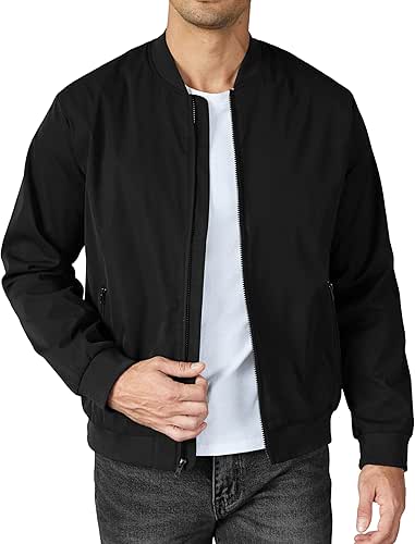 COOFANDY Men's Bomber Jacket Lightweight Casual Stylish Light Flight Jacket