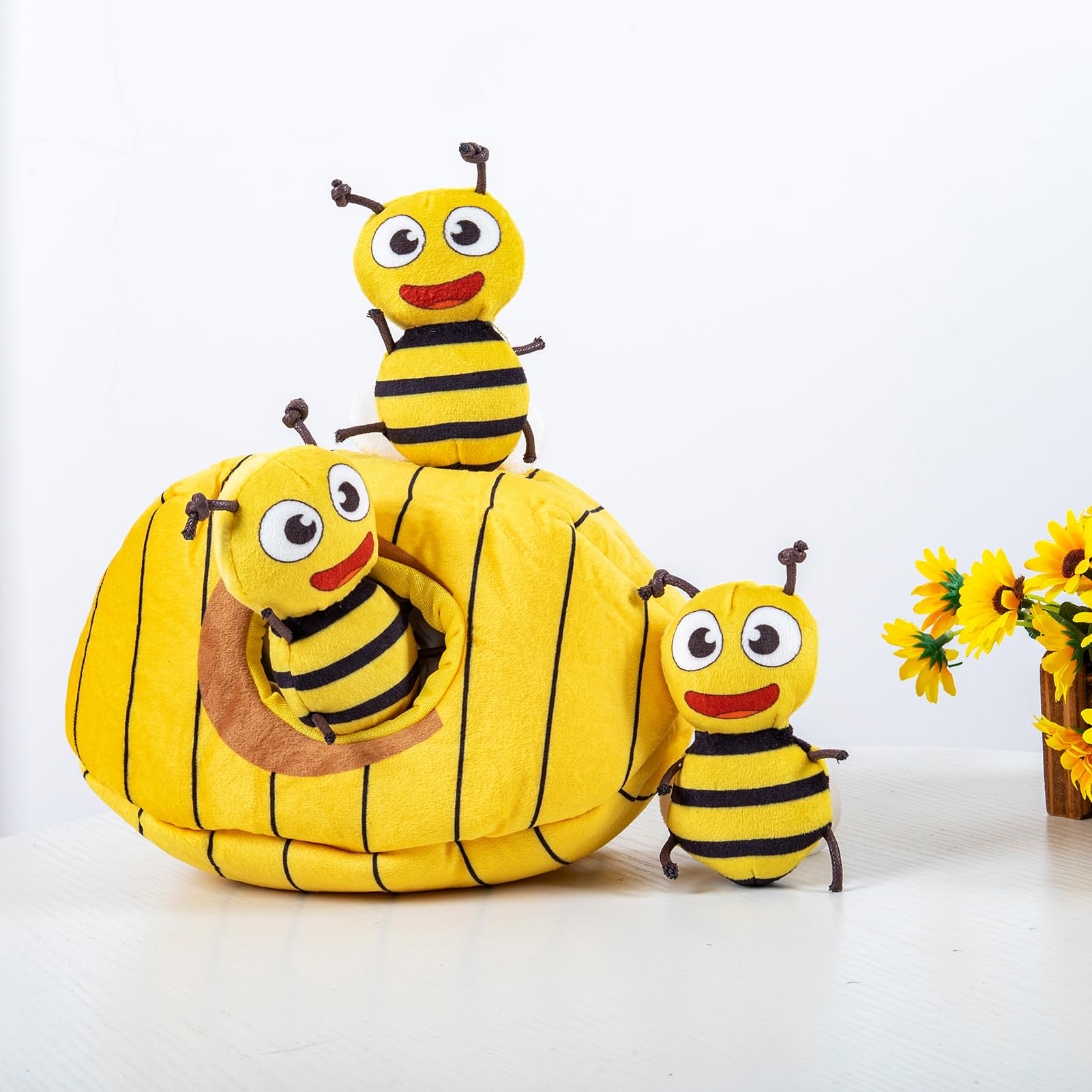 Hollypet Juguetes chirriantes para Perros pequeños y medianos, Abejas