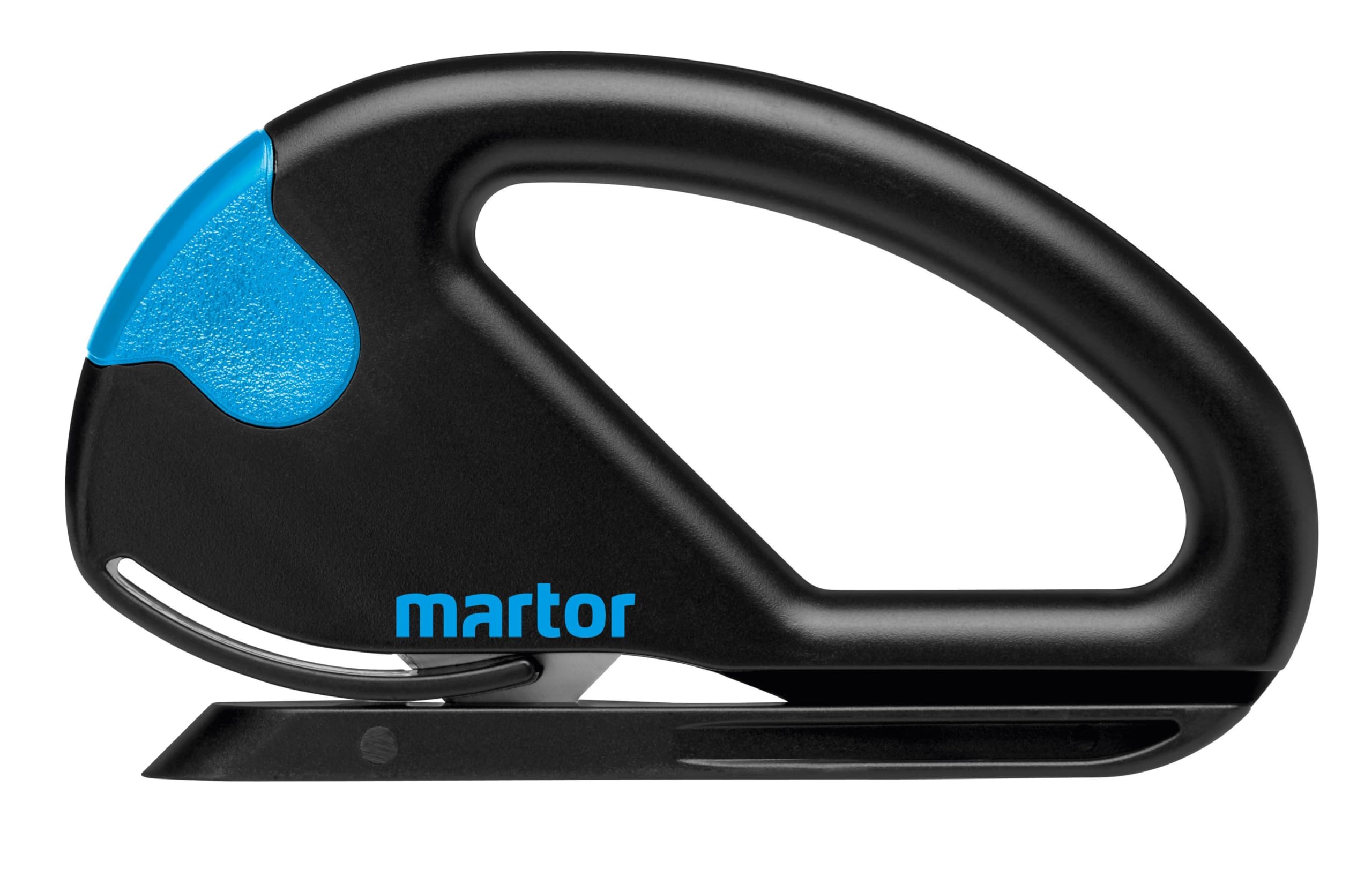 MARTOR Nóż bezpieczny SECUMAX SNITTY z ukrytą klingą przemysłową, z prowadzeniem materiału, do cięcia folii i papieru, maks. głębokość cięcia 2 mm, idealny do folii termokurczliwej (luzem)