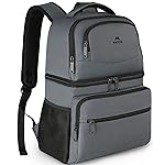 MATEIN Cooler Backpack, 26 Cans Insulated Lunch Backpack for Men Women, Leakproof Double Layer Lunch Cooler Bag Lightweight Soft Lunch Backpack with Cooler Compartment, Beach Camping Hiking Beer Gifts