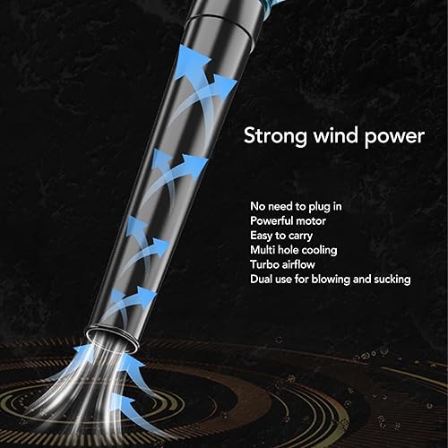 Miniatura 2 de Soplador de hojas inalámbrico de 21 V, soplador de hojas con batería de mano, mini aspiradora de hojas para soplar nieve