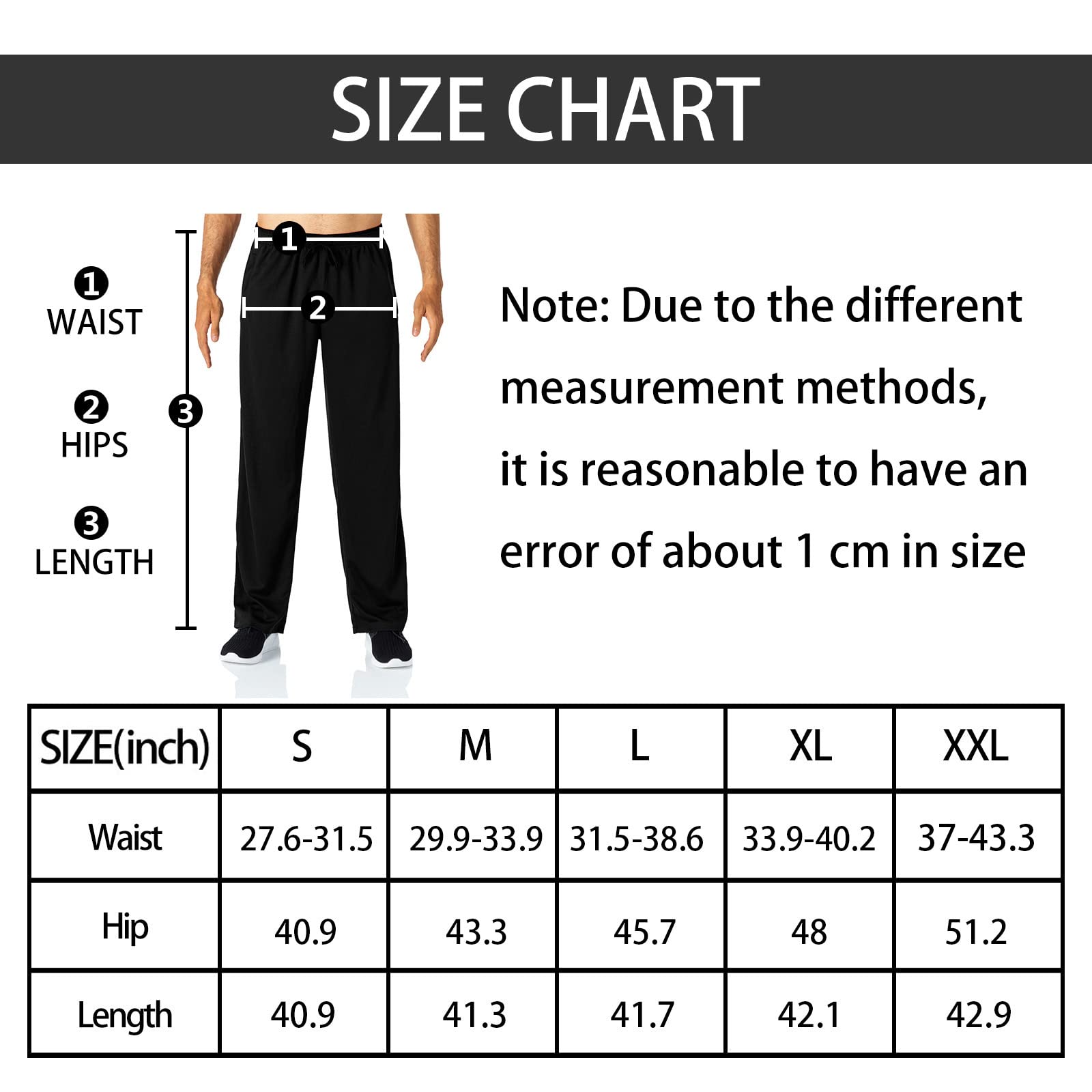 Butrends Pantalon de Jogging pour Homme Pantalon de Course léger avec Poches zippées Pantalon de Sport Taille élastique Pantalon de survêtement à Fond Ouvert