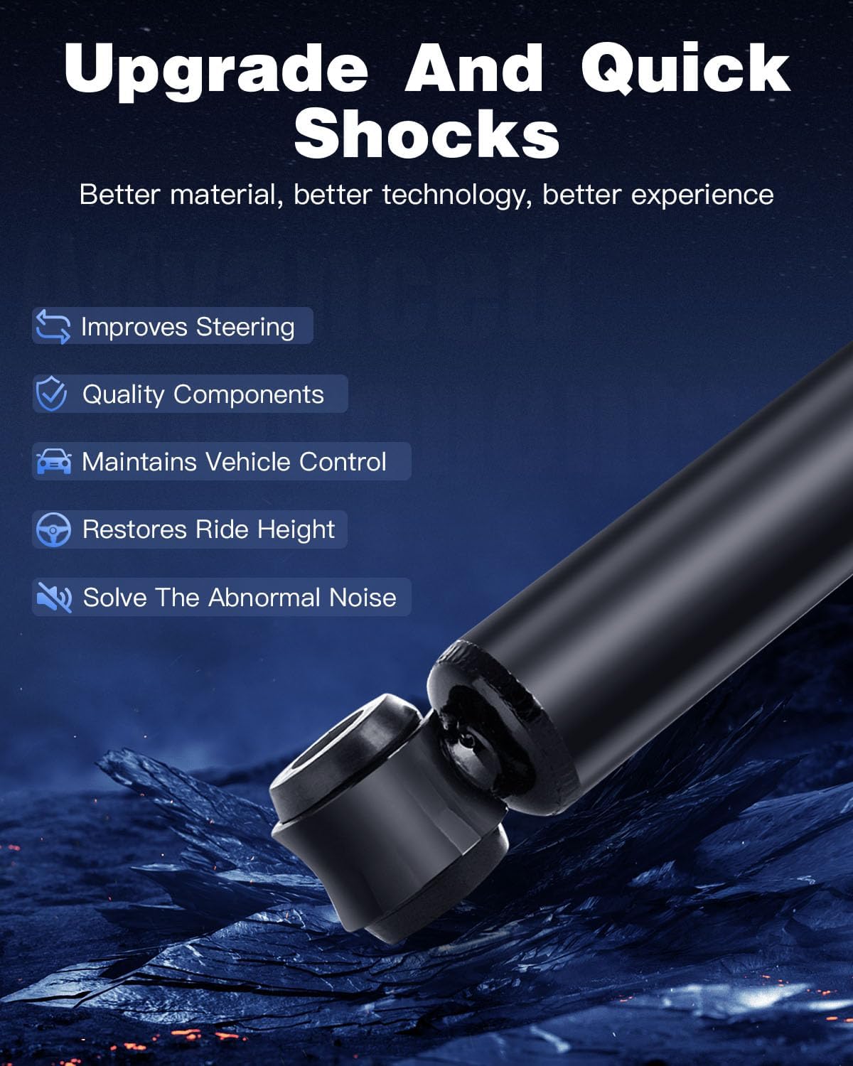 ECCPP shock Struts shock absorbers for 1996-2002 for Toyota 4Runner shock Struts for KG9025 KG54317 Front and Rear shocks