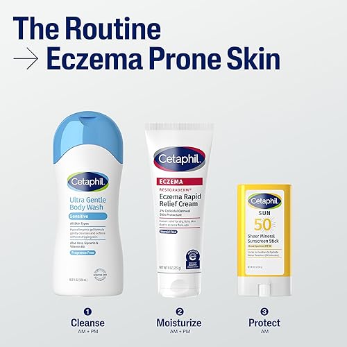 Miniatura 7 de CETAPHIL ECZEMA RESTORADERM - Crema para aliviar el brote, para piel propensa al eccema, 8 onzas, reparación de barrera, hidratación de 48 horas, 2%