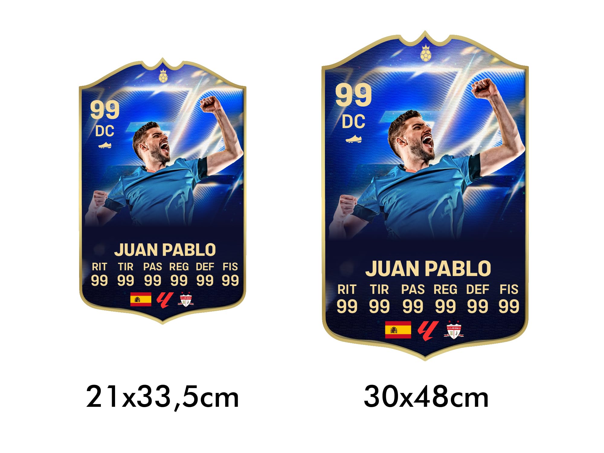 Oedim Carta de Fútbol Personalizada Diseño Toty Heroe 2026, Varias Medidas y Materiales