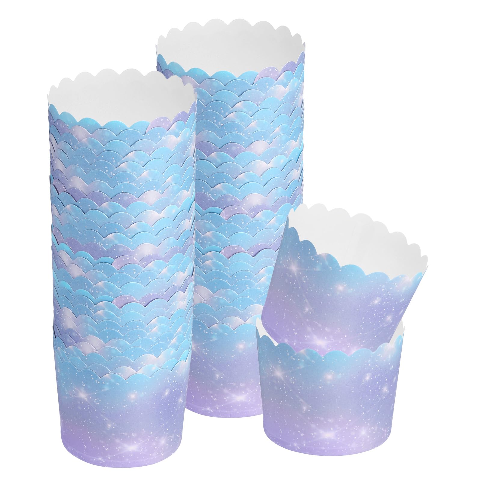 Caissettes en papier pour cupcakes uxcell violettes - Évitez les gâteaux collés au démoulage