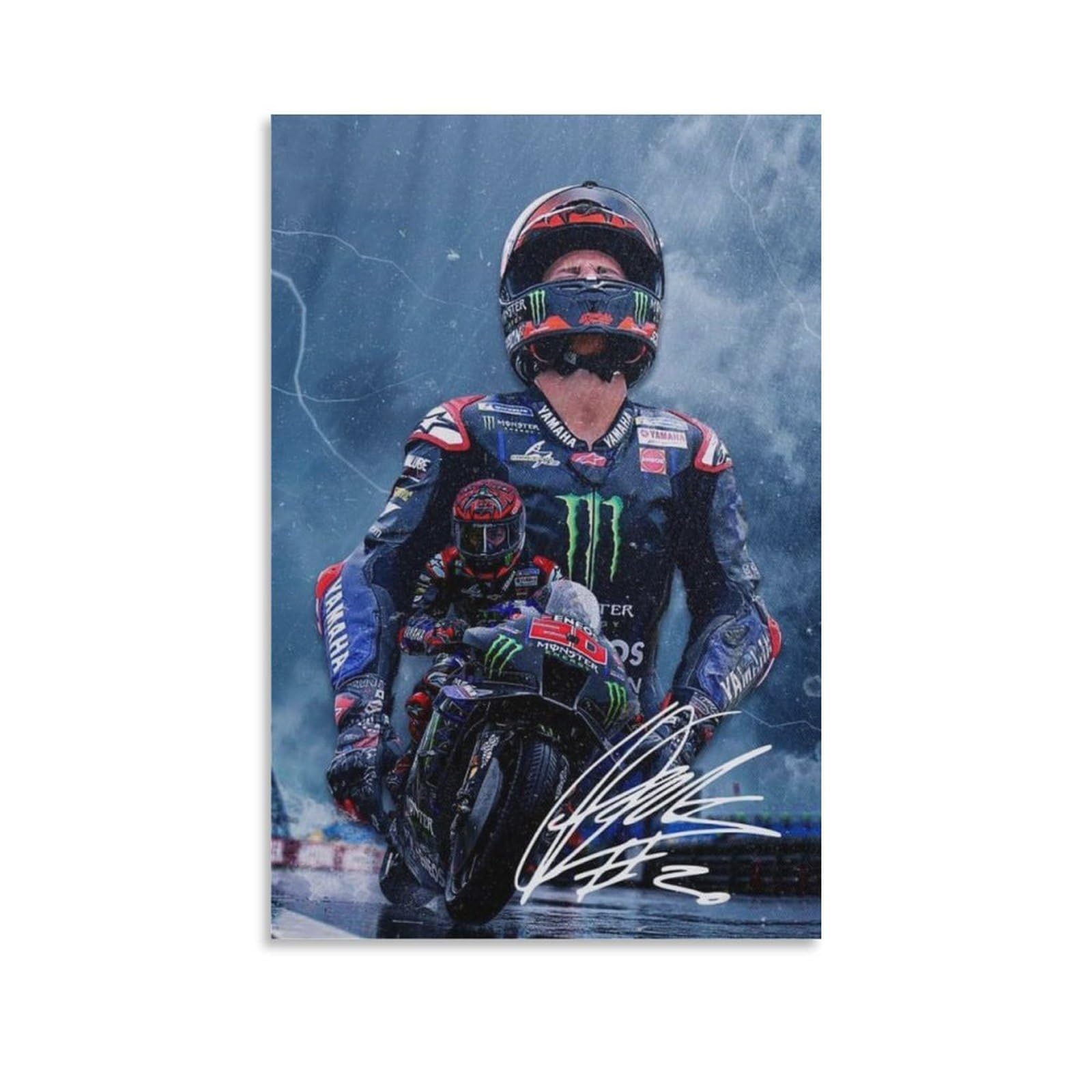FCOIN Fabio Quartararo Canvas Poster Picture Print Wall Art Poster Painting Canvas Posters Artworks Room Aesthetic 16x24inch(40x60cm)