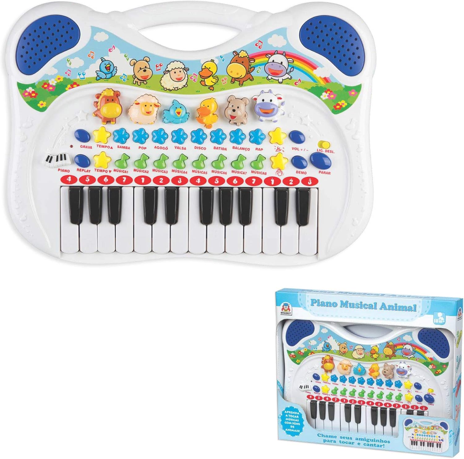 Piano musical infantil animais Clearance