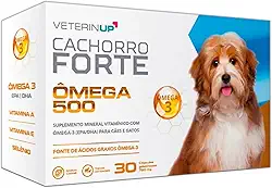 Ômega 3 Cachorro Forte Ômega 500 – EPA DHA Puro para Pele, Pelo, Imunidade e Articulações