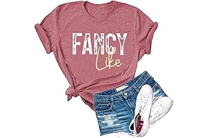 Fancy Like Letter Print T Shirt for Women