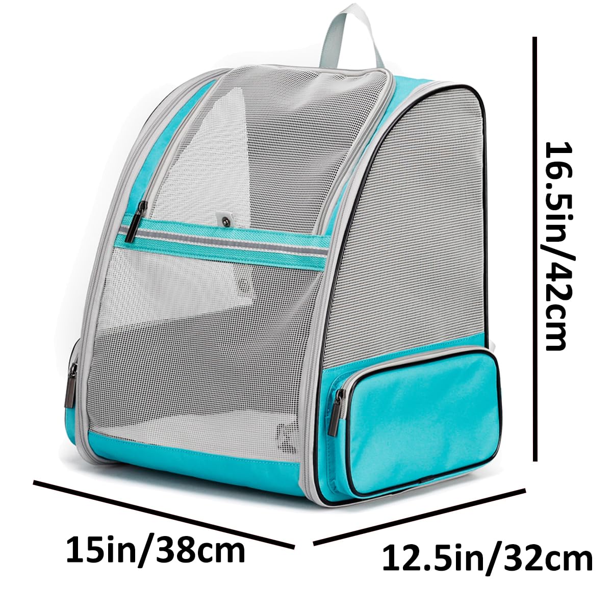 Großer Katze-Träger-Rucksack, Haustier-Träger für kleinen Hund bis zu 16 Pfund, atmungsaktiver entlüfteter Design-Rucksack für Reisen und Wandern im Freien, Fluggesellschaft genehmigt