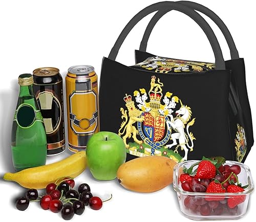 Miniatura 6 de UK England Royal Coat of Arms United Kingdom - Bolsa térmica plegable grande con aislamiento  Bolsa de almuerzo a prueba de fugas para adultos