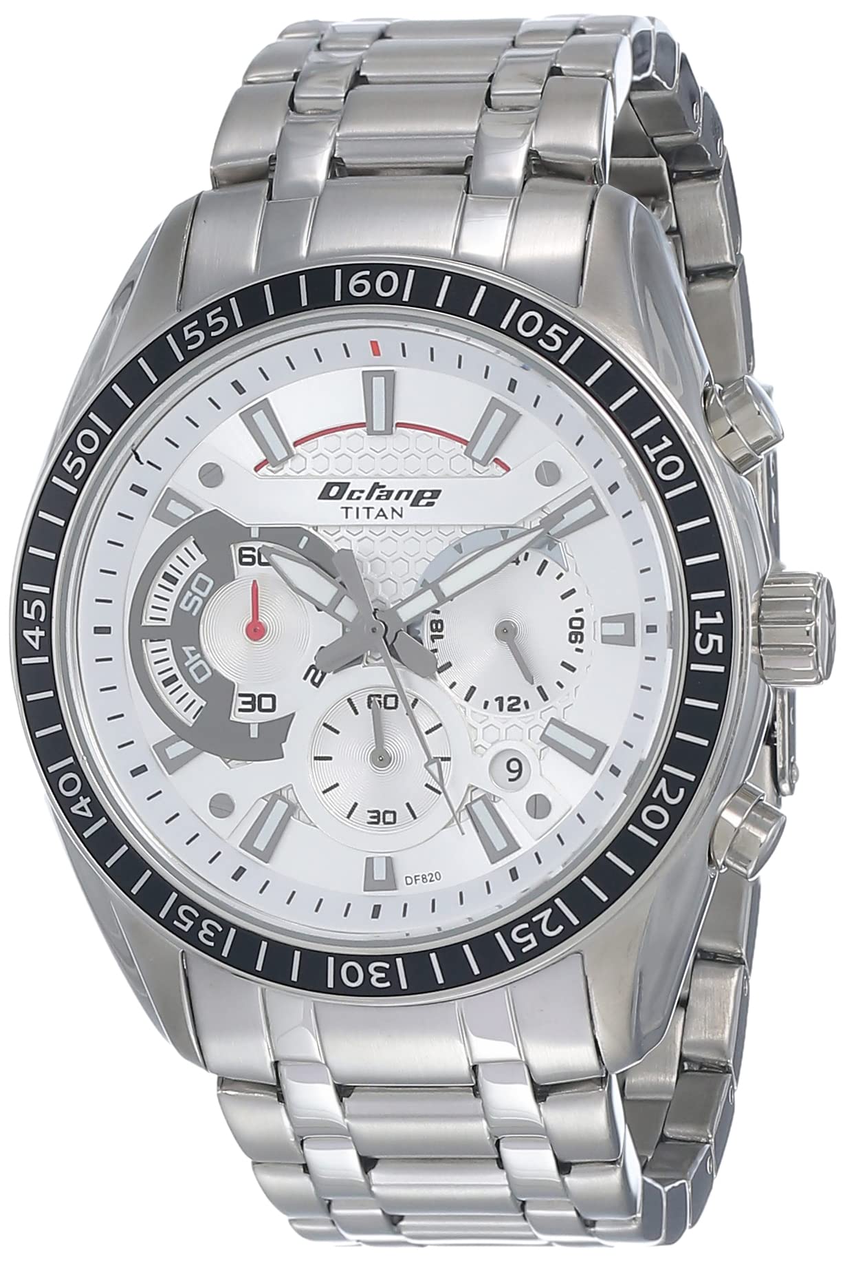 Titan Quartz Chronograph White Dial Stainless Steel Strap Watch for Men-NS90077KM01 (B01KSZ68CK) Amazon Price History, Amazon Price Tracker