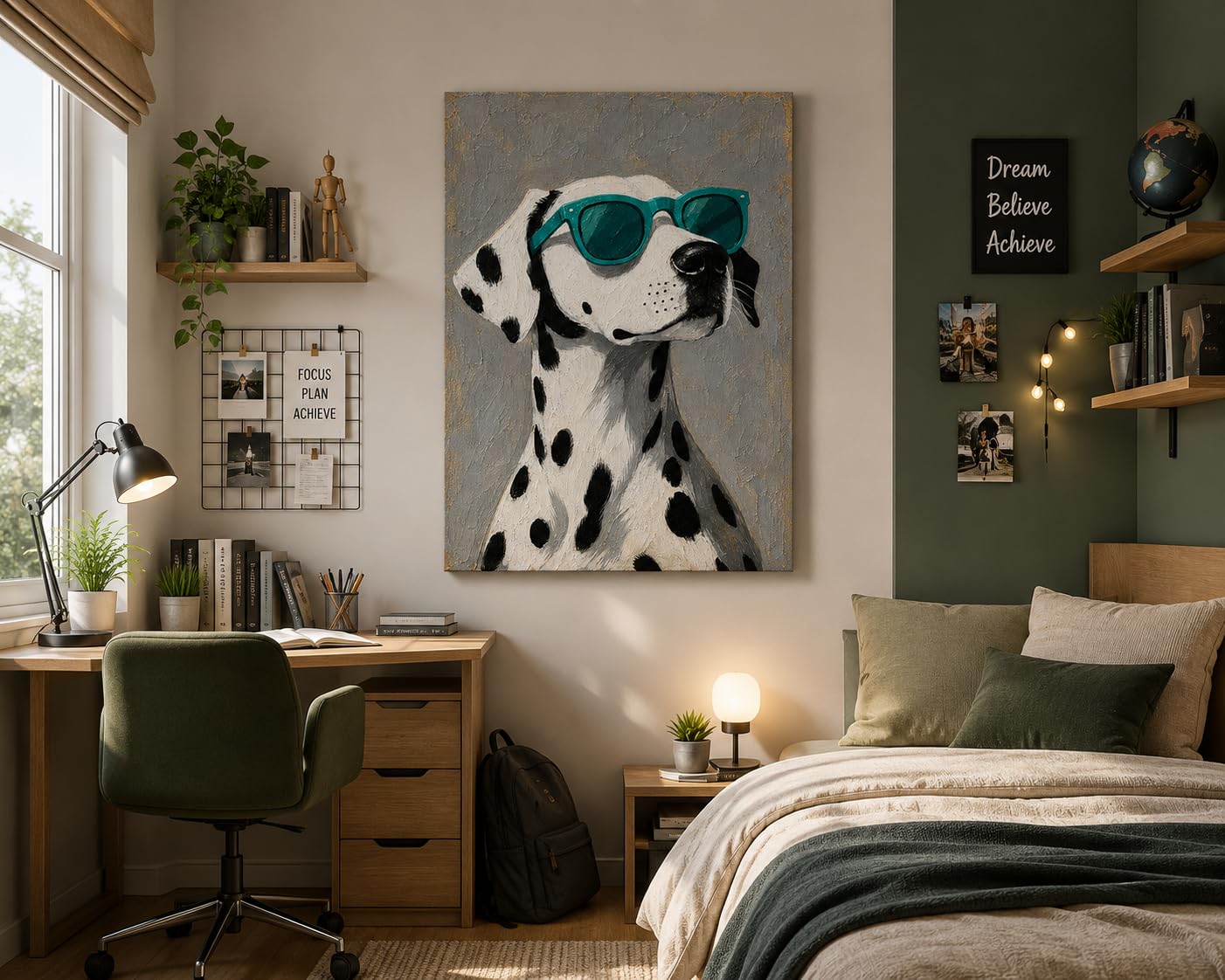Oil Painting Pop Art Dalmatian Dog Portrait Canvas Wall Art | Handmade on Canvas, Stretched Wooden Frame, Ready to Hang, Fade Resistant Colours, Multiple Sizes Available-image-11