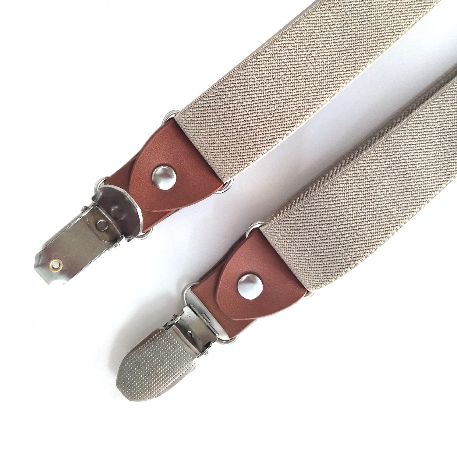 Hosenträger Suspender Hosenträger Für Damen, 4 Clips, Y-Rücken, 2,5 cm Breit, Verstellbar, Elastisch, Jeans-Hosenträger, Damen-Hosenträger Für Hochzeitsfeier, Veranstaltung, Khaki