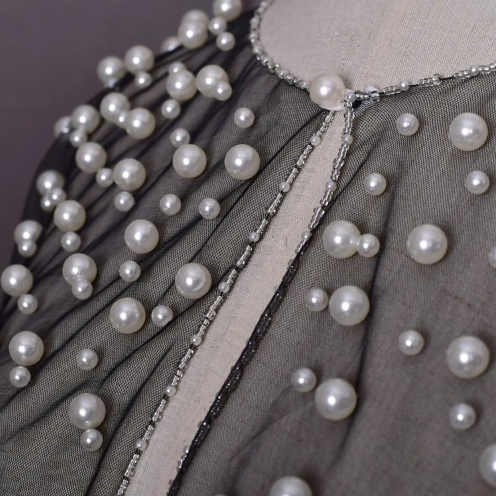 Châle de soirée doux pour femme, cape en tulle doux ornée de perles et de strass, écharpe de mariée en tulle doux, châle de soirée, étole de mariage, noir