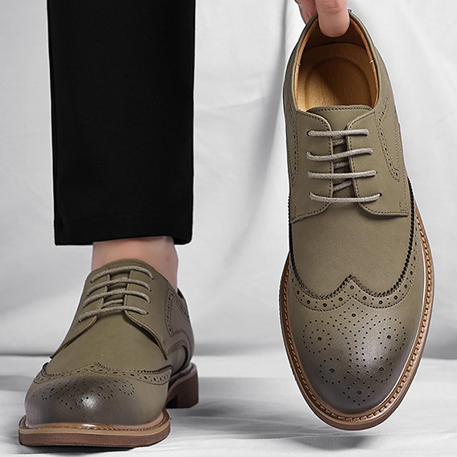 Uomo Scarpe da Pelle Brogue Scarpe da Eleganti comode