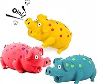 Vista 8 de Paquete de 2 juguetes chirriantes para perros – Juguetes de goma duraderos para masticar con sonidos gruñidos y gruñidos para perros pequeños