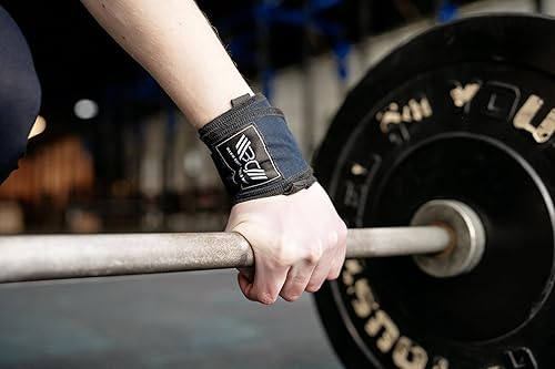 Miniatura 4 de WARM BODY COLD MIND - Muñequeras de algodón de alta calidad para entrenamiento cruzado, levantamiento de potencia, peso muerto, levantamiento de